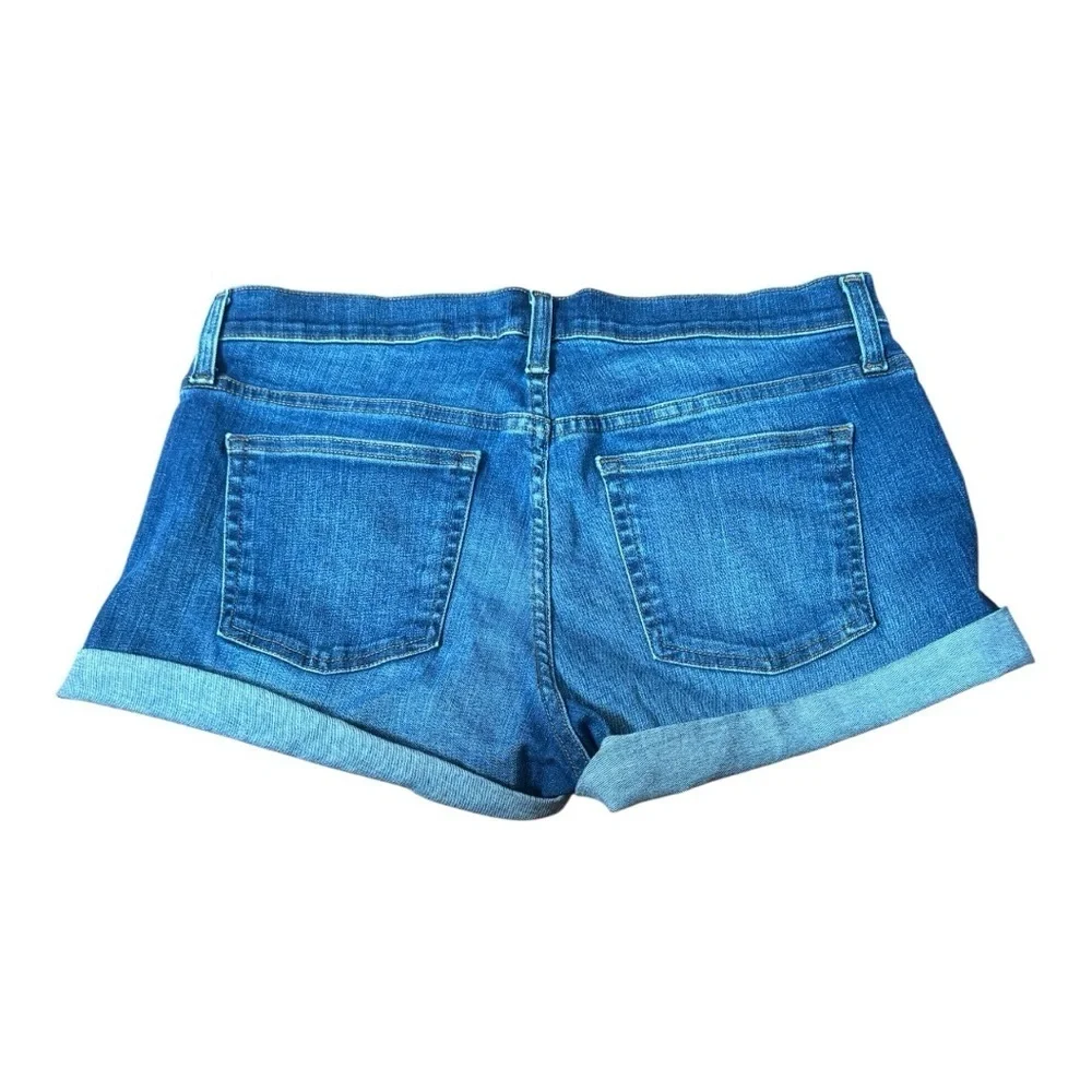 NWOT J. Crew Denim Shorts Womens Size 31 Cotton Blend Cut Off Cuffed Dark Wash